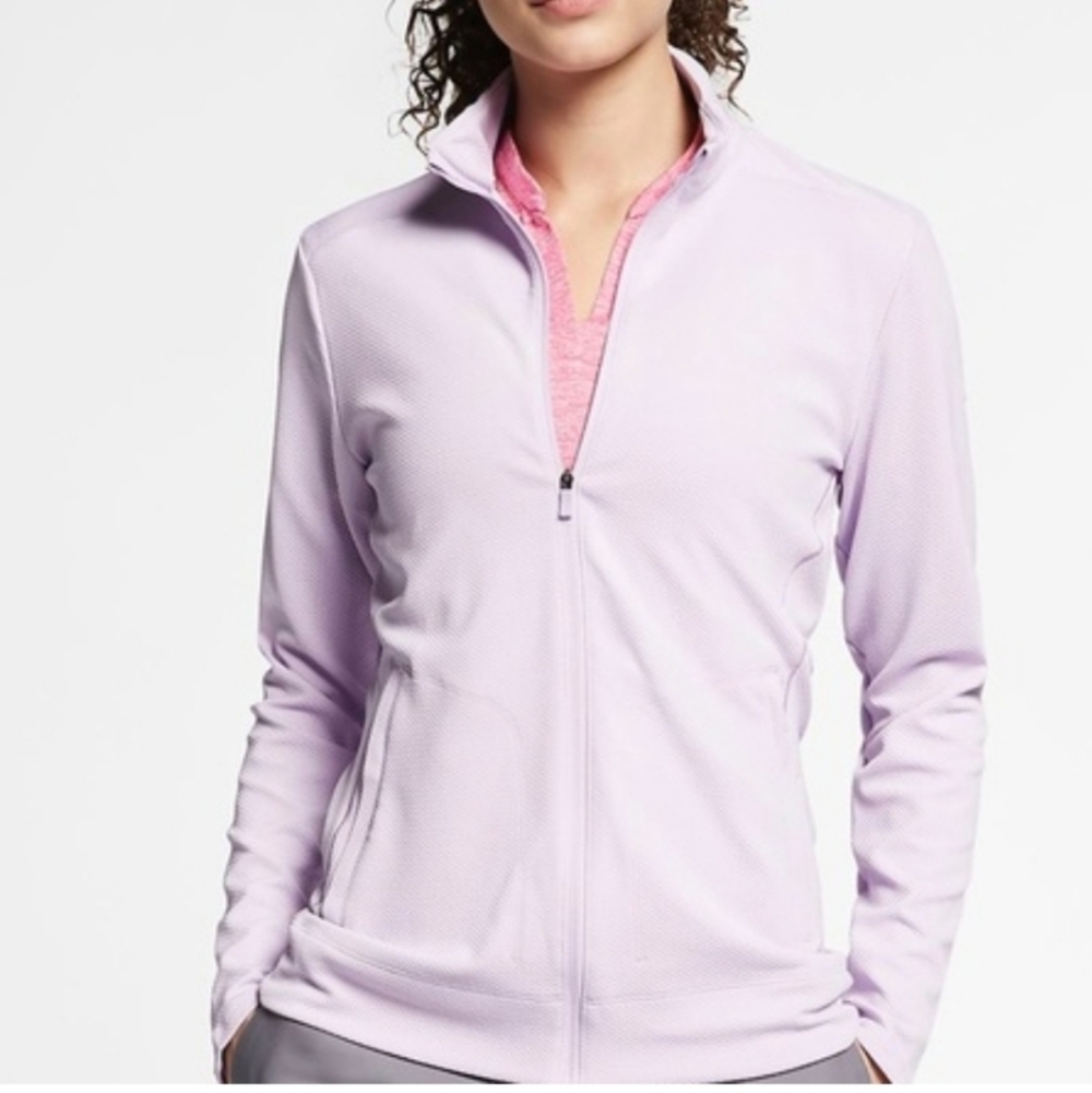Nike DRI-FIT Womens Sz XS Golf Spring Fullzip Lavender Pocket Jacket